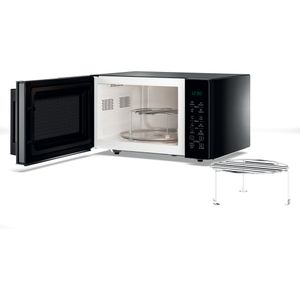 Whirlpool Microonde A libera installazione MWP 253 B Nero Elettronico 25 Microonde + grill 900 Perspective open