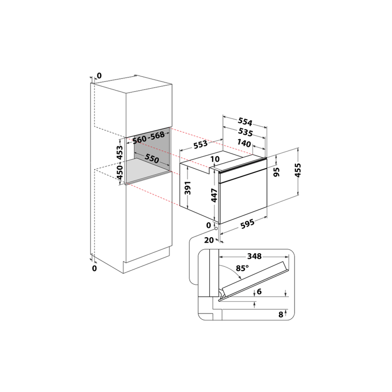 Hotpoint_Ariston-Microonde-Da-incasso-MP-454-IX-HA-Inox-Elettronico-40-Microonde---grill-900-Technical-drawing