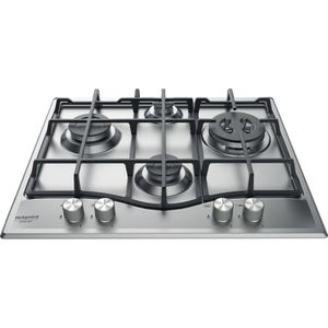 Hotpoint_Ariston Piano cottura PCN 641 T/IX/HA Inox GAS Frontal top down