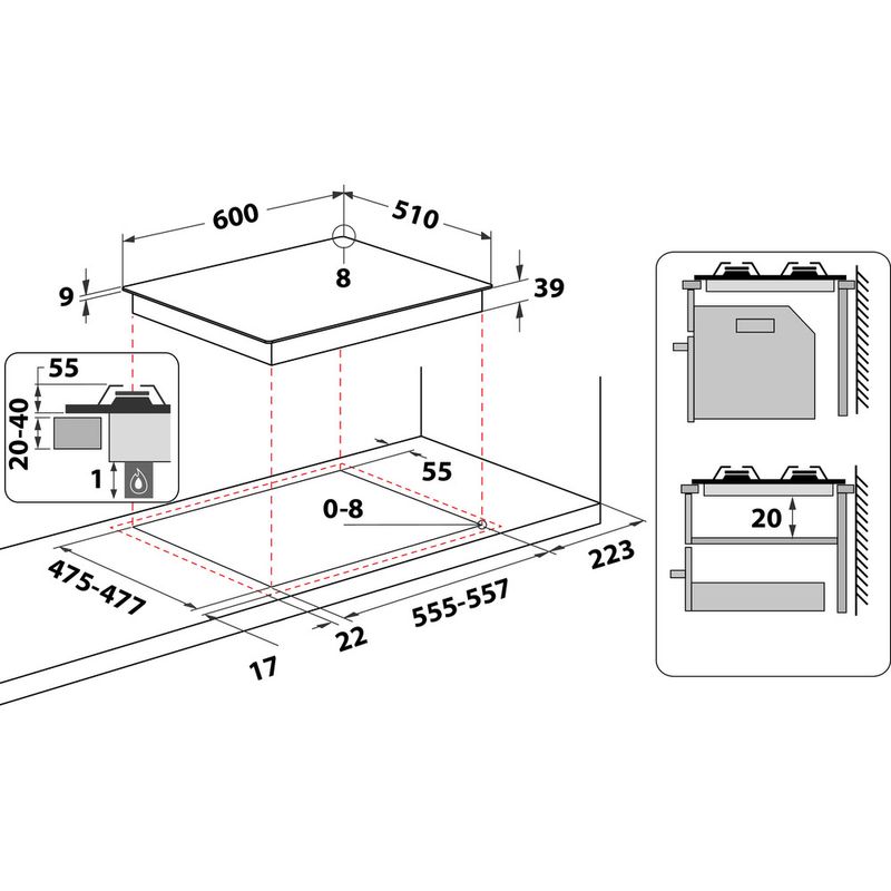 Hotpoint_Ariston-Piano-cottura-PCN-642-T-IX-HAR-Inox-GAS-Technical-drawing