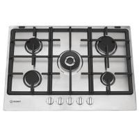 Piano cottura a gas Indesit: 5 fuochi - THP 751 W/IX/I IT