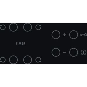 Indesit Piano cottura AAR 160 C Nero Radiant vitroceramic Control panel