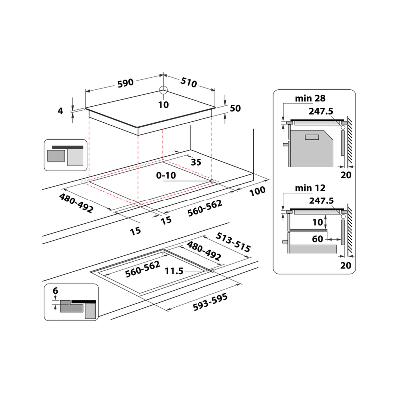 Hotpoint_Ariston-Piano-cottura-HB-3760B-NE-Nero-Induction-vitroceramic-Technical-drawing