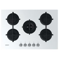 Piano cottura a gas Indesit: 5 fuochi - ING 72T/WH