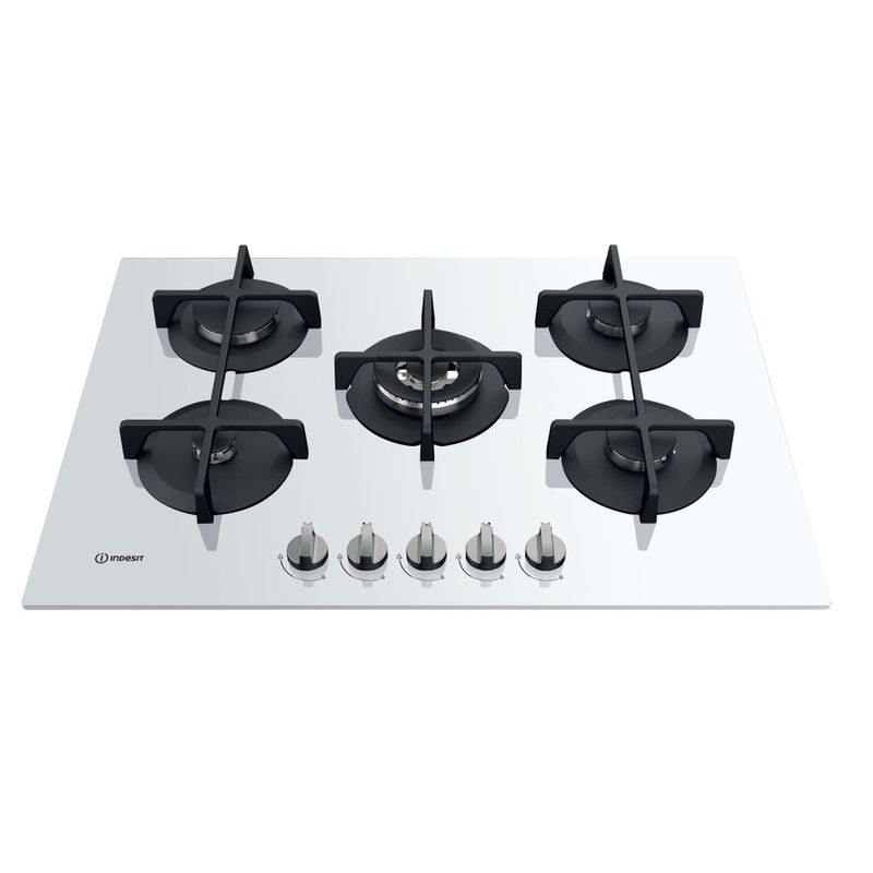 Indesit-Piano-cottura-ING-72T-WH-Bianco-GAS-Frontal-top-down
