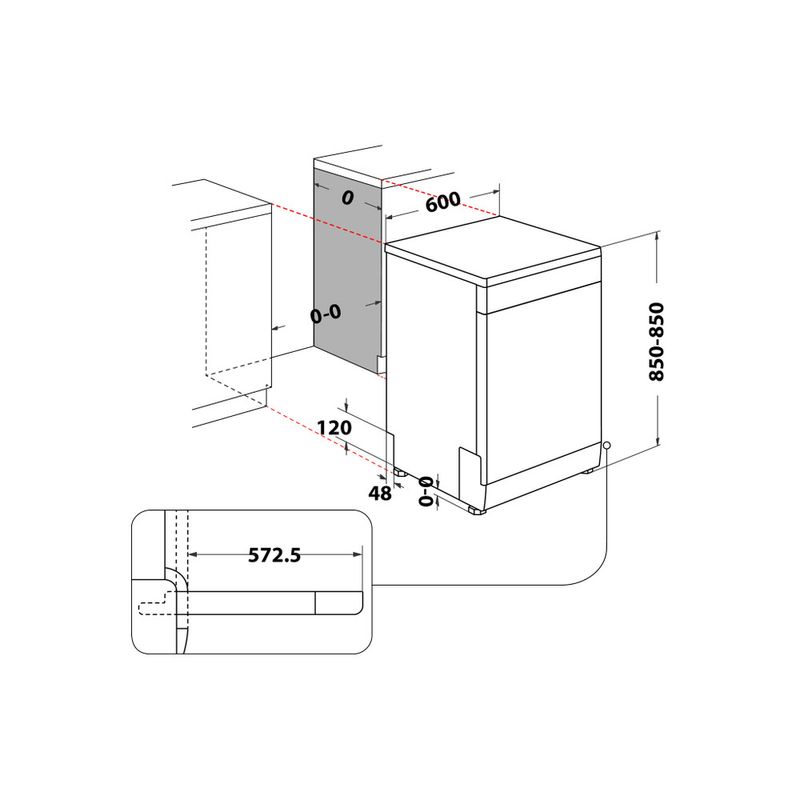 Indesit-Lavastoviglie-A-libera-installazione-DFO-3C23-A-X-A-libera-installazione-E-Technical-drawing