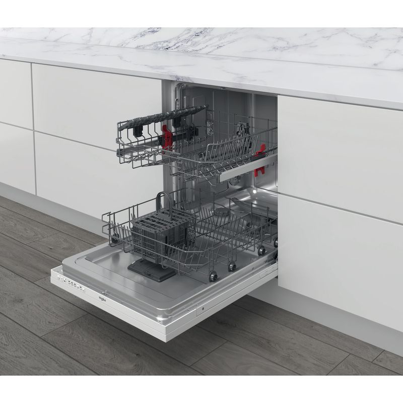 Whirlpool Lavastoviglie Da incasso WI 3010 Totalmente integrato F Perspective open