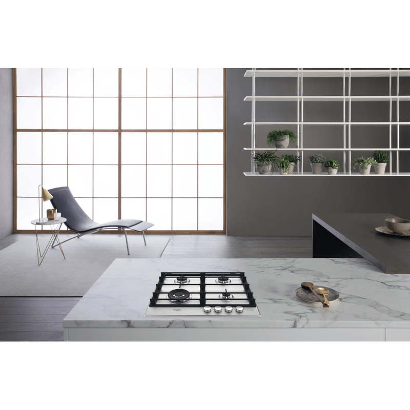 Whirlpool-Piano-cottura-GMWL-628-IXL-Inox-Ixelium-GAS-Lifestyle-frontal-top-down