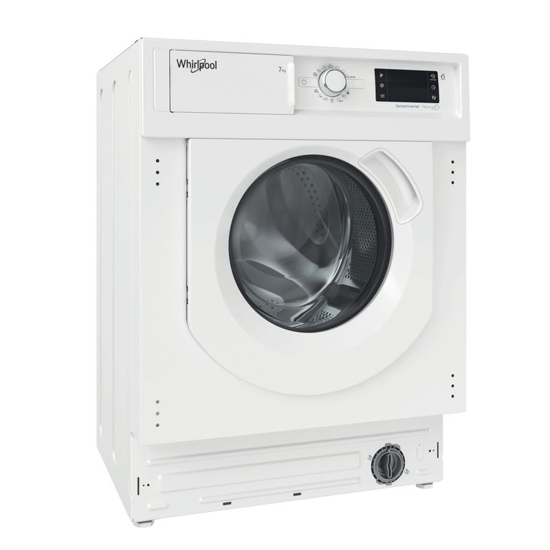 Whirlpool Lavabiancheria Da incasso BI WMWG 71483E EU N Bianco Carica frontale D Perspective