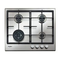 Piano cottura a gas Whirlpool: 4 fuochi - GMAL 6422/IXL