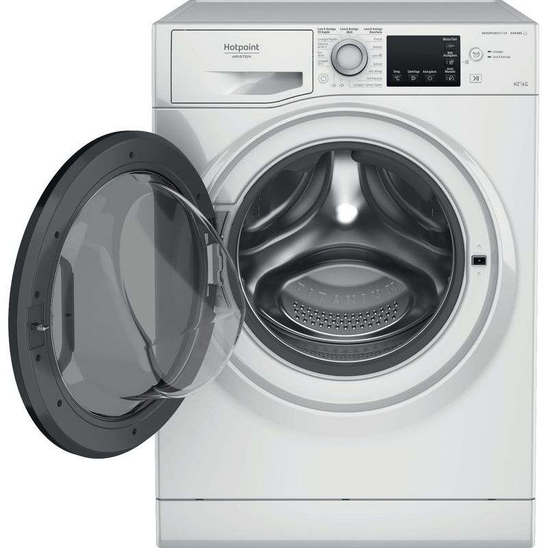 Hotpoint_Ariston Lavasciugabiancheria Libera installazione NDB 9636 DA IT Bianco Carica frontale Frontal open
