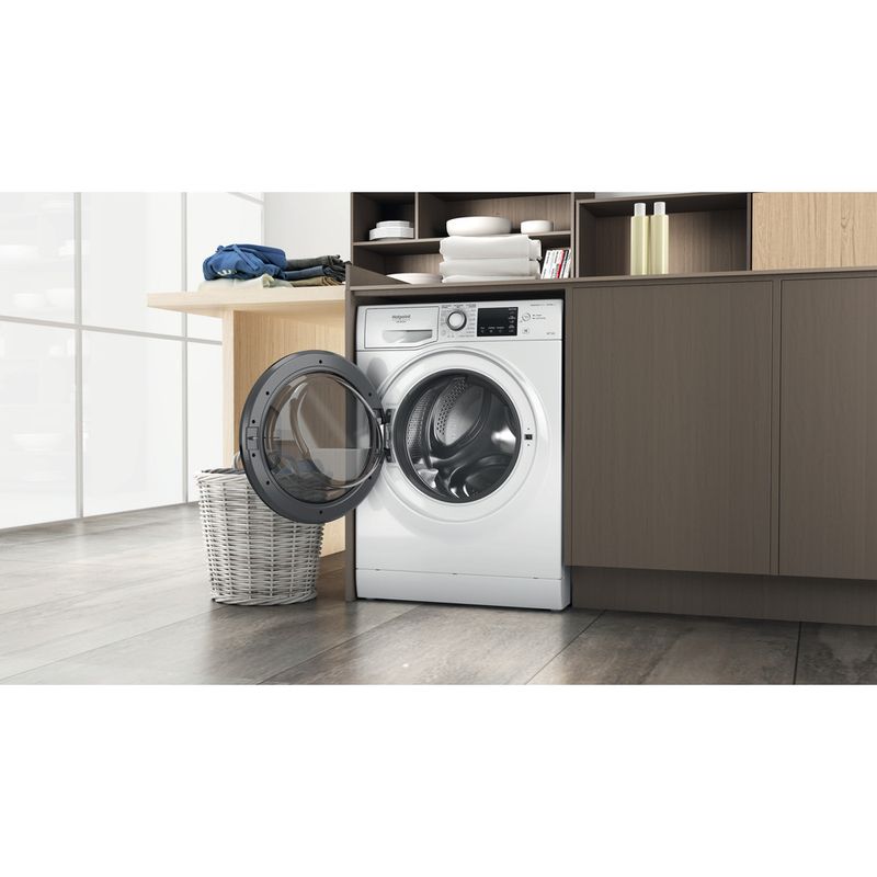 Hotpoint_Ariston Lavasciugabiancheria Libera installazione NDB 9636 DA IT Bianco Carica frontale Lifestyle perspective open