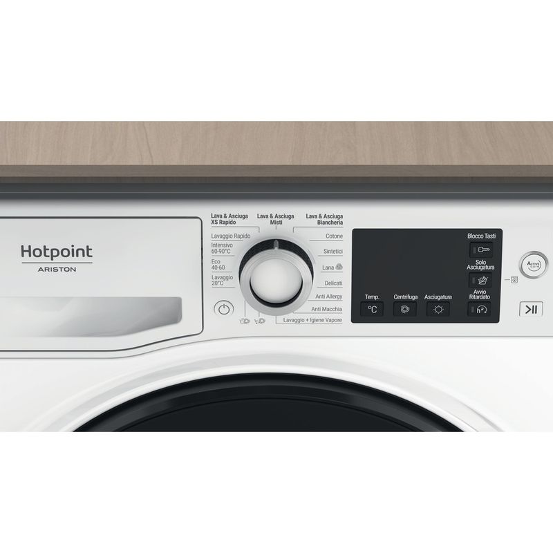 Hotpoint_Ariston Lavasciugabiancheria Libera installazione NDB 9636 DA IT Bianco Carica frontale Control panel