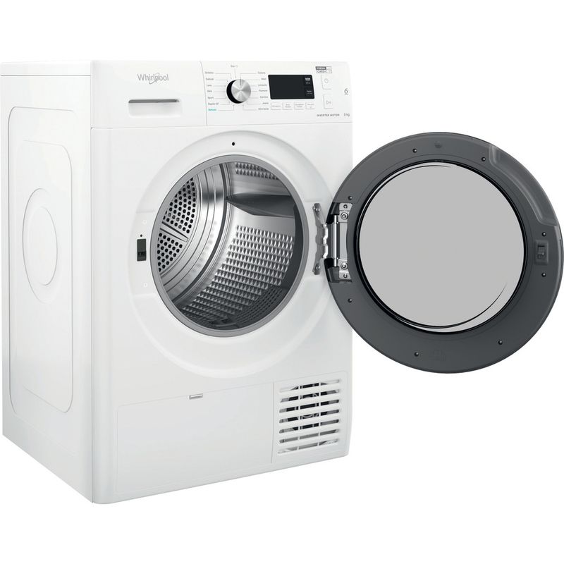 Whirlpool-Asciugabiancheria-FFTN-M11-8X3B-IT-Bianco-Perspective-open