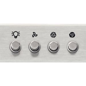 Indesit Cappa Da incasso ISLT 65 LS X Inox A libera installazione Meccanico Control panel