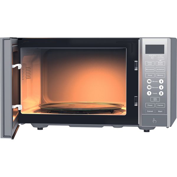 Beko Microonde A libera installazione MGF23330S Argento Elettronico 30 Microonde + grill 900 Frontal open