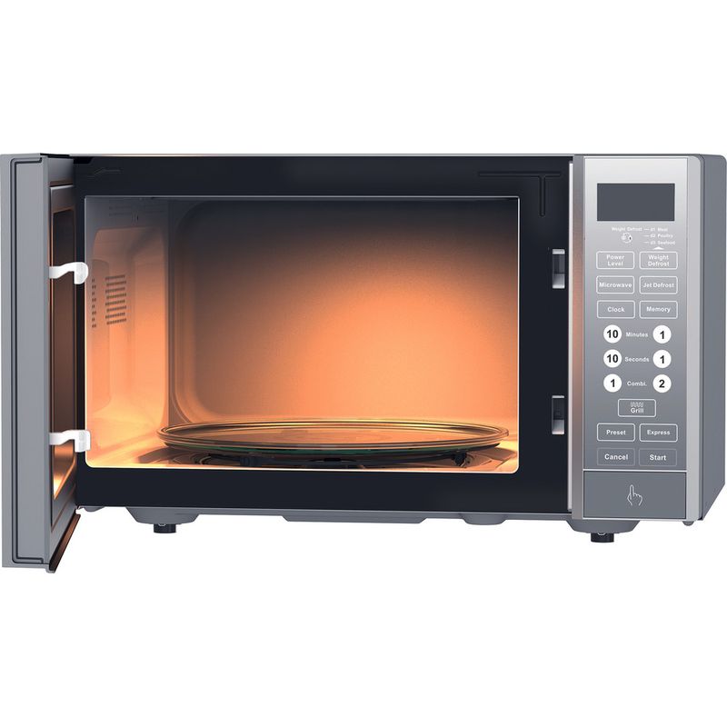 Beko-Microonde-A-libera-installazione-MGF23330S-Argento-Elettronico-30-Microonde---grill-900-Frontal-open
