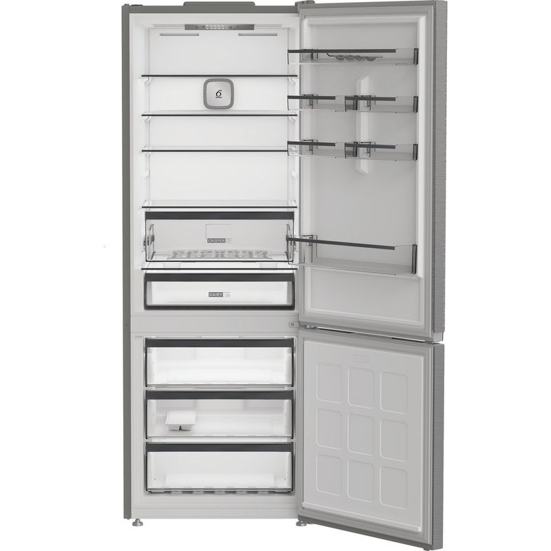Whirlpool-Combinazione-Frigorifero-Congelatore-A-libera-installazione-WHK2-5494-X8E-Pearl-Inox-2-porte-Frontal-open