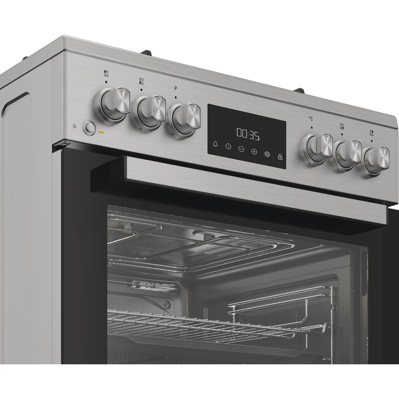 Hotpoint Cucina con forno a doppia cavità H6G8LMSAWX Inox GAS Control panel