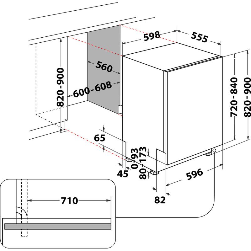 Hotpoint_Ariston-Lavastoviglie-Da-incasso-HA6IC16B4M6H0-Totalmente-integrato-C-Technical-drawing