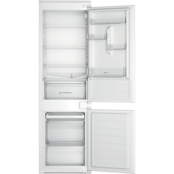 Indesit Combinazione Frigorifero/Congelatore Da incasso INC18D021A1 Bianco 2 porte Frontal open