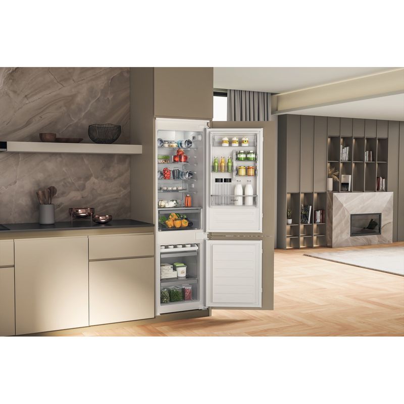 Whirlpool-Combinazione-Frigorifero-Congelatore-Da-incasso-WHC18D011C1-SF-Bianco-2-porte-Lifestyle-perspective-open