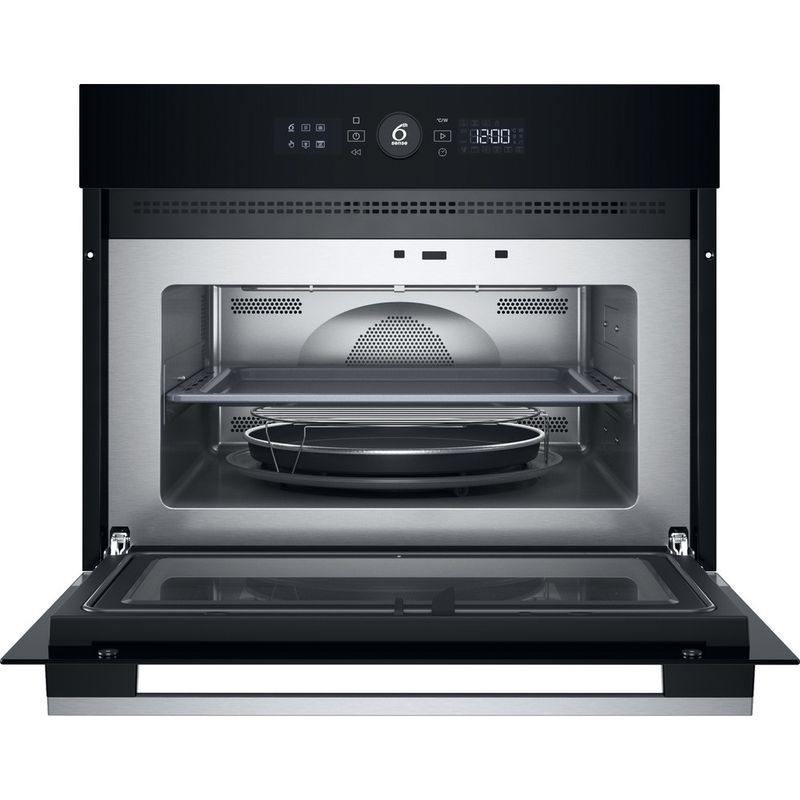 Whirlpool-Microonde-Da-incasso-WMW5WHMX-Inox-Elettronico-40-Microonde-combinato-900-Frontal-open