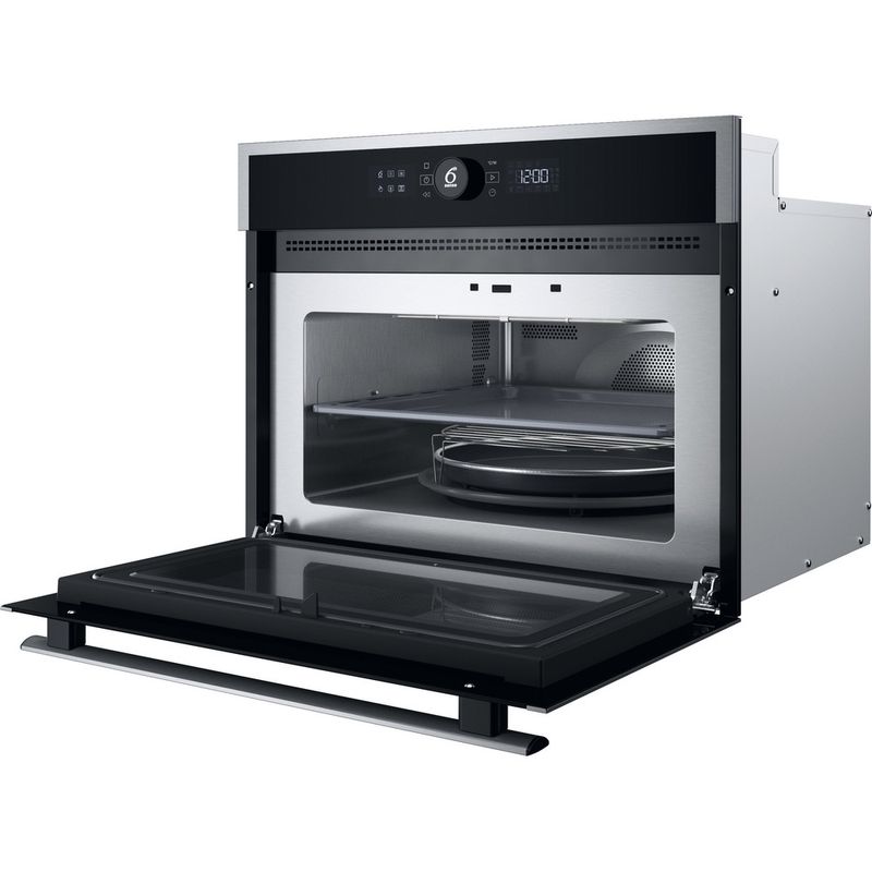 Whirlpool Microonde Da incasso WMW47HMX Inox Elettronico 40 Microonde combinato 900 Perspective open