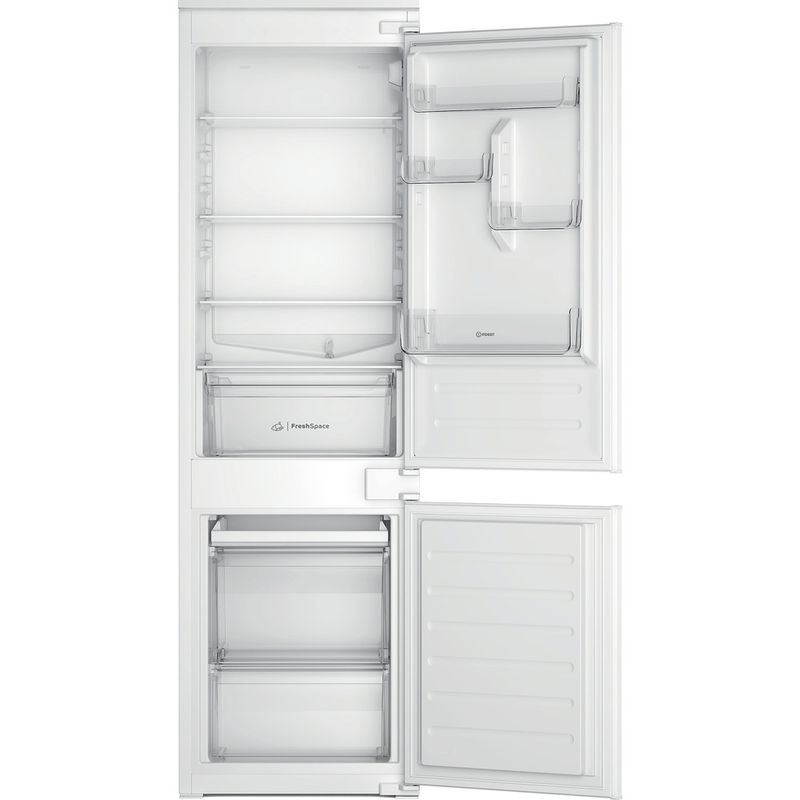 Indesit-Combinazione-Frigorifero-Congelatore-Da-incasso-INC18D011A1-LH-Bianco-2-porte-Frontal-open