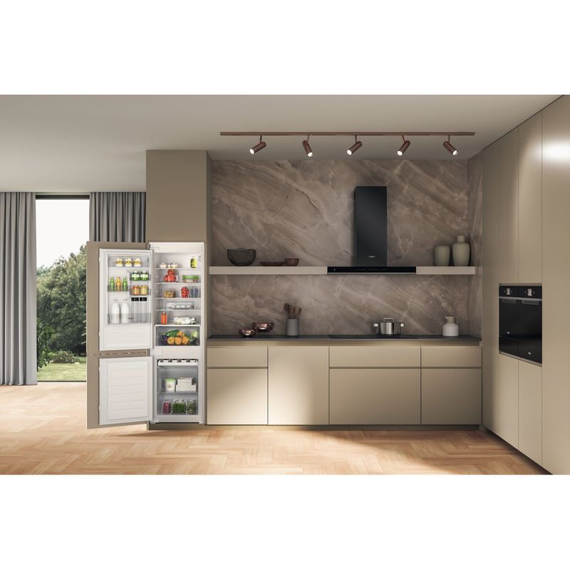 Whirlpool-Combinazione-Frigorifero-Congelatore-Da-incasso-WHC18D051A1-LH-Bianco-2-porte-Lifestyle-frontal-open