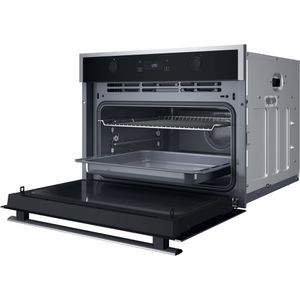 Whirlpool Microonde Da incasso WCW64HUSX Stainless Steel Elettronico 53 Microonde + grill 950 Perspective open