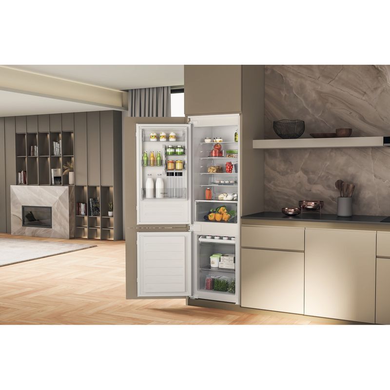 Whirlpool-Combinazione-Frigorifero-Congelatore-Da-incasso-WHC18D051A1-LH-Bianco-2-porte-Lifestyle-perspective-open