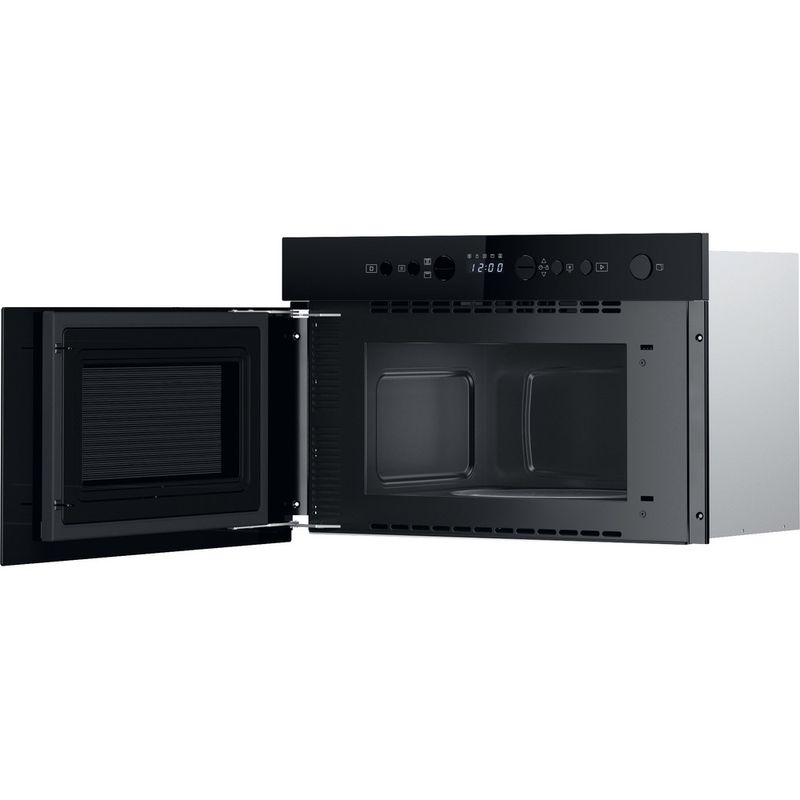 Whirlpool-Microonde-Da-incasso-WMN14BB-Nero-Elettronico-22-Microonde---grill-750-Perspective-open