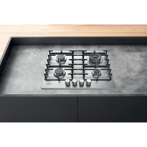 Hotpoint_Ariston Piano cottura PKD 60G D/IX Inox GAS Lifestyle frontal top down