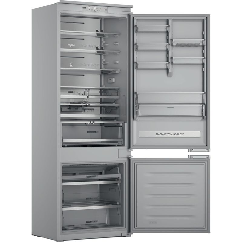 Whirlpool-Combinazione-Frigorifero-Congelatore-Da-incasso-WH-SP70-T262-P-Grigio-2-porte-Perspective-open