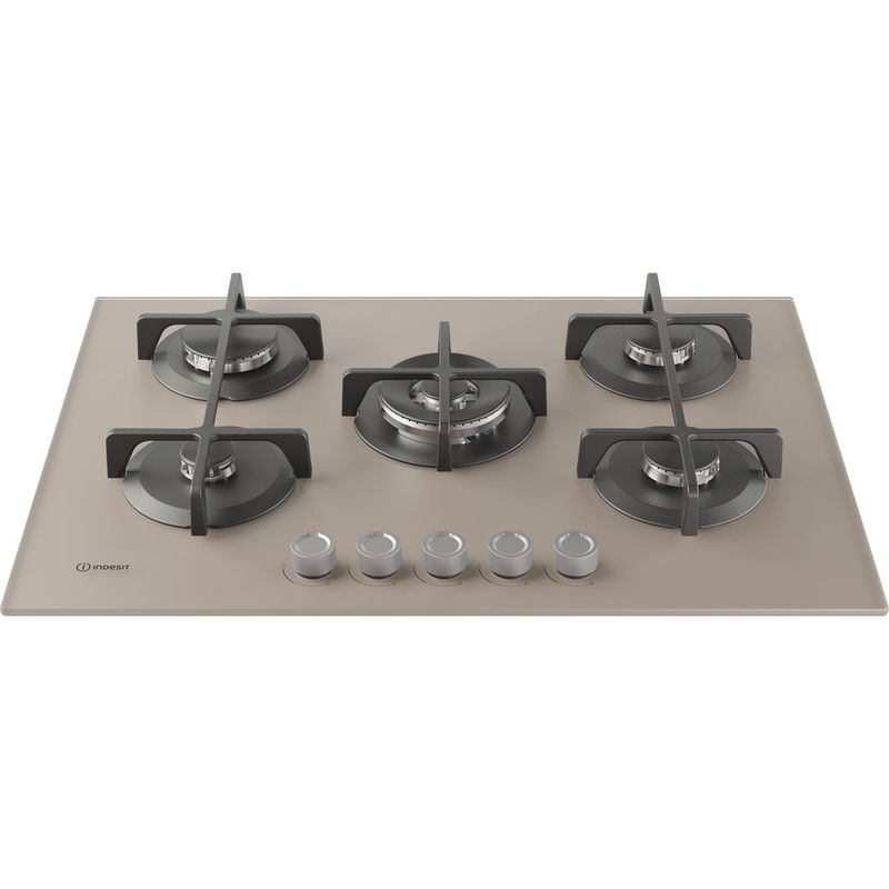 Indesit-Piano-cottura-ING-72T-TD-1-Tortora-GAS-Frontal-top-down