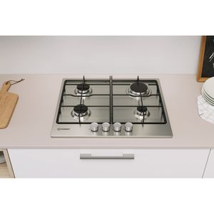 Indesit Piano cottura THP 642 IX/I 1 Inox GAS Lifestyle frontal top down