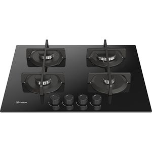 Indesit Piano cottura ING 61T/BK 1 Nero GAS Frontal top down