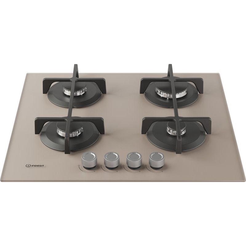 Indesit-Piano-cottura-ING-61T-TD-1-Tortora-GAS-Frontal-top-down