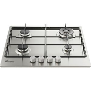 Indesit Piano cottura THP 642 W/IX/I 1 Inox GAS Frontal top down