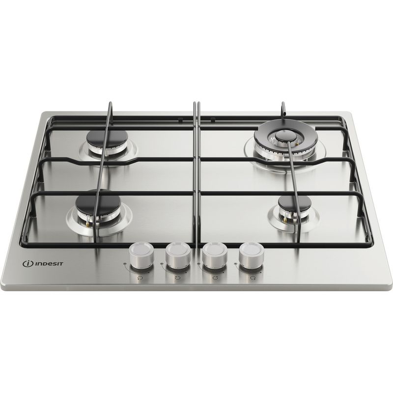 Indesit-Piano-cottura-THP-642-W-IX-I-1-Inox-GAS-Frontal-top-down