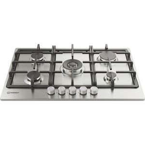 Indesit Piano cottura THP 751 W/IX/I IT 1 Inox GAS Frontal top down