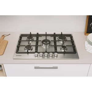 Indesit Piano cottura THP 751 W/IX/I IT 1 Inox GAS Lifestyle frontal top down