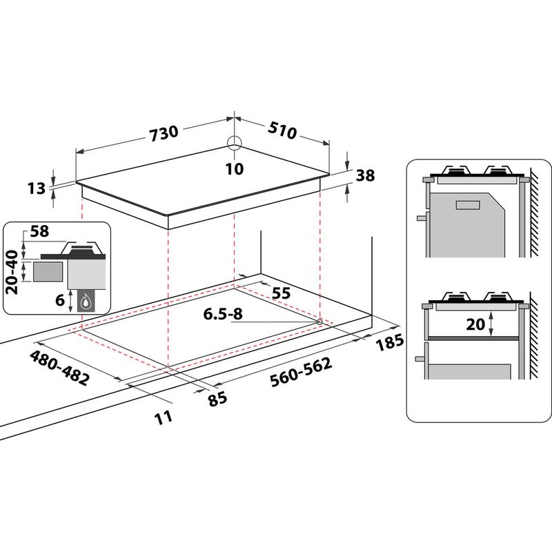Indesit-Piano-cottura-THP-751-W-IX-I-IT-1-Inox-GAS-Technical-drawing