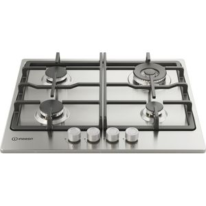 Indesit Piano cottura THP 641 W/IX/I 1 Inox GAS Frontal top down