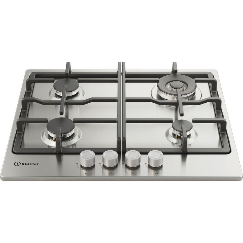 Indesit-Piano-cottura-THP-641-W-IX-I-1-Inox-GAS-Frontal-top-down