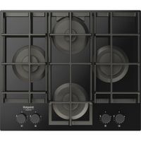 Piano cottura a gas Hotpoint Ariston: 4 fuochi,  - HAGS 61F/BK 1