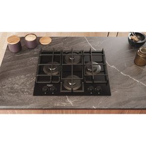 Hotpoint_Ariston Piano cottura HAGS 61F/BK 1 Nero GAS Lifestyle frontal top down