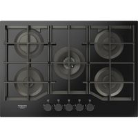 Piano cottura a gas Hotpoint Ariston: 5 fuochi,  - HAGS 72F/BK 1