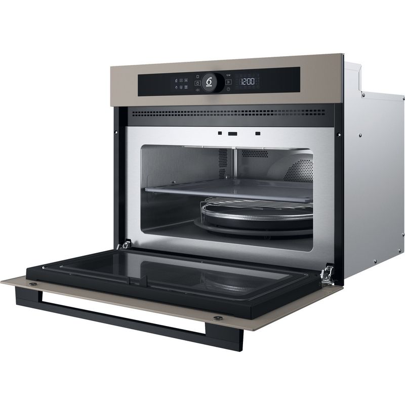 Whirlpool Microonde Da incasso WMW57DHME Urban beige Elettronico 40 Microonde combinato 900 Perspective open